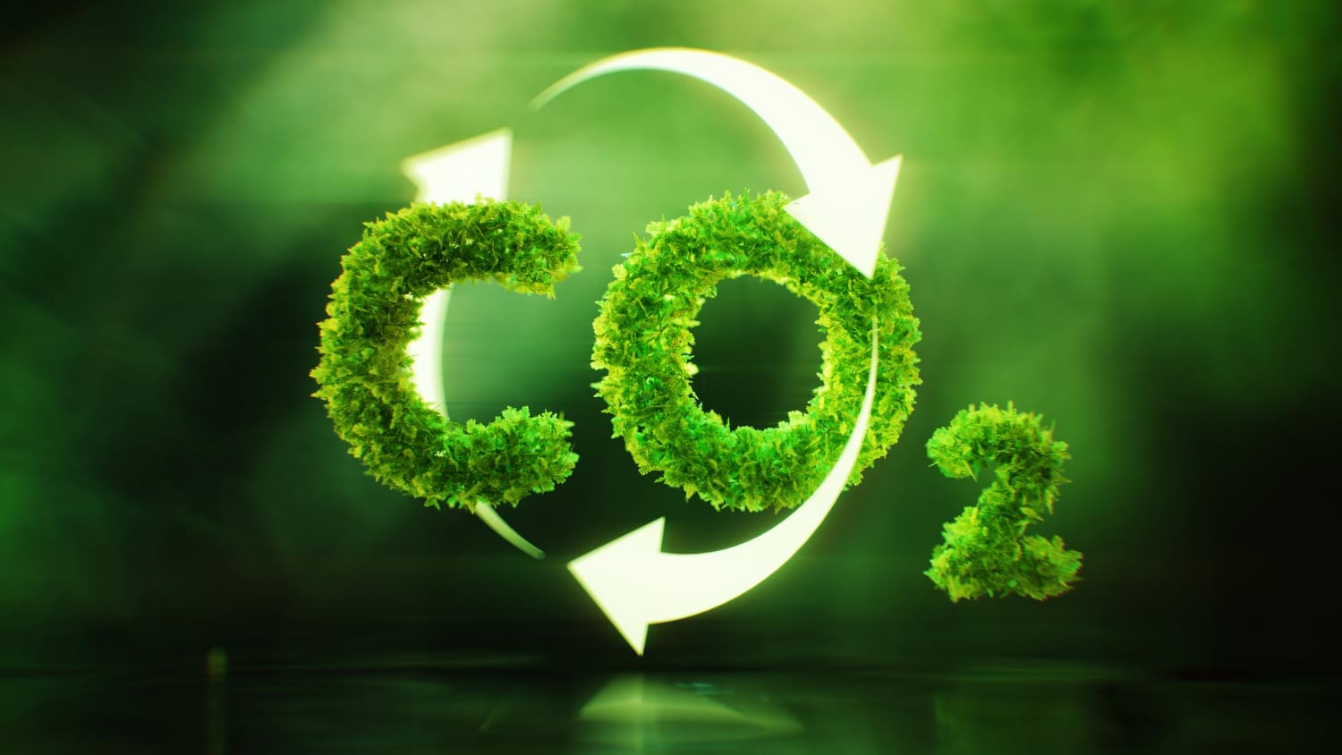 carbon dioxide carbon dioxide symbol on green background