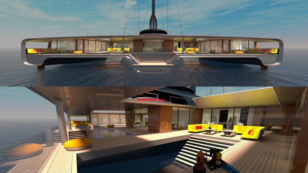 Domus superyacht concept interior.