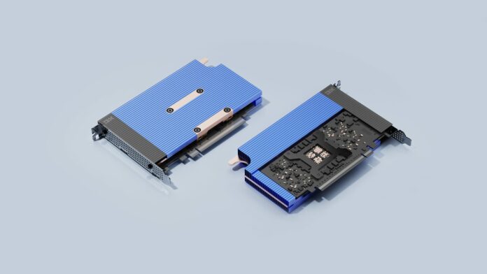 A PCIe card containing the IBM AIU. (Credit: IBM.)