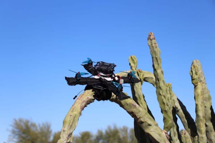 Lightweight, inflatable drone designed to cope with collisions.