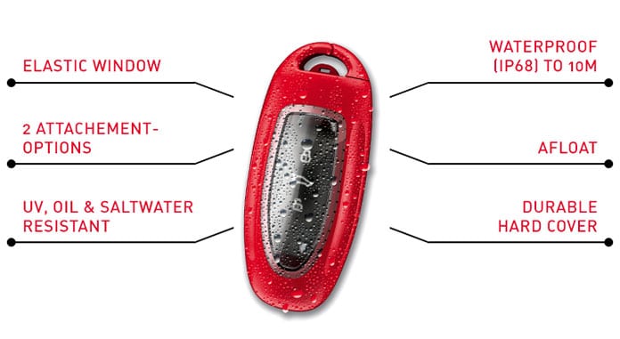 Keyfender: waterproof key case feature