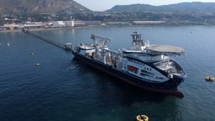 Cable installation involved the Leonardo da Vinci in its first-ever offshore campaign.