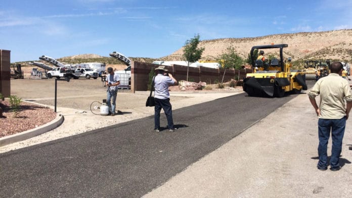 Los Angeles is testing plastic asphalt. Credit: TechniSoil Industrial