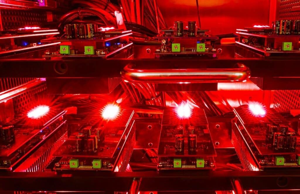 Red MicroLED panelslight-up image