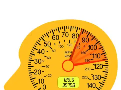 Car speedometer in the human brain