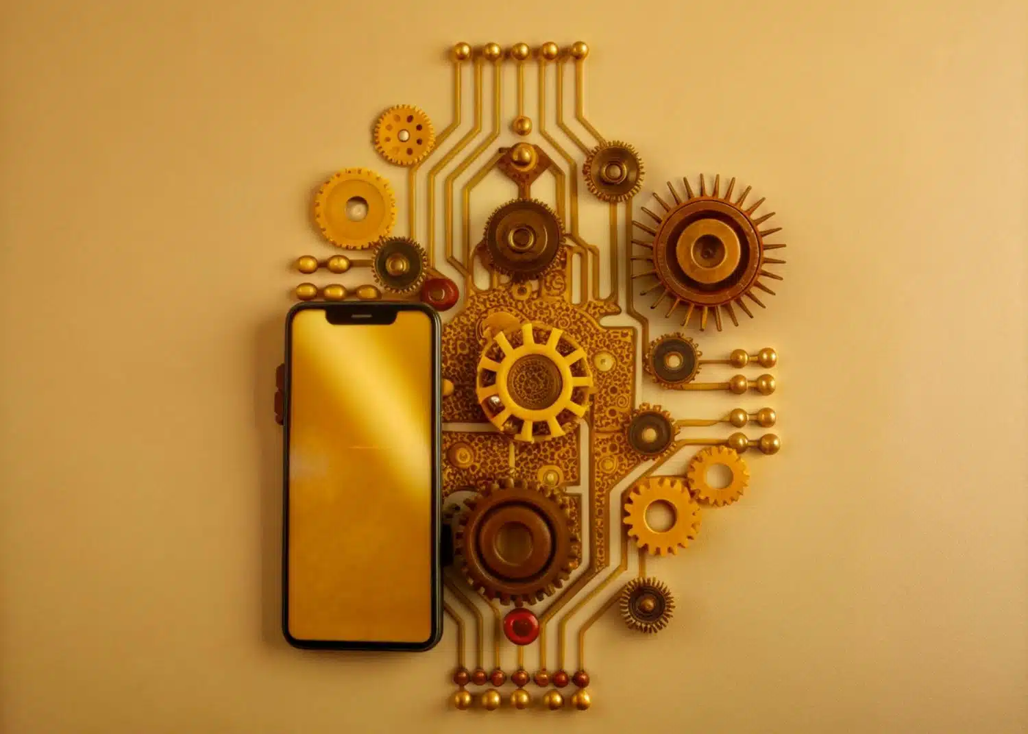 goldfrom a modern technology device