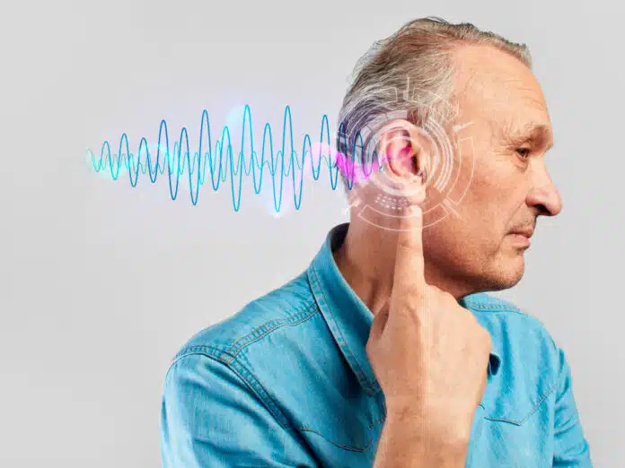 Person having hearing issues