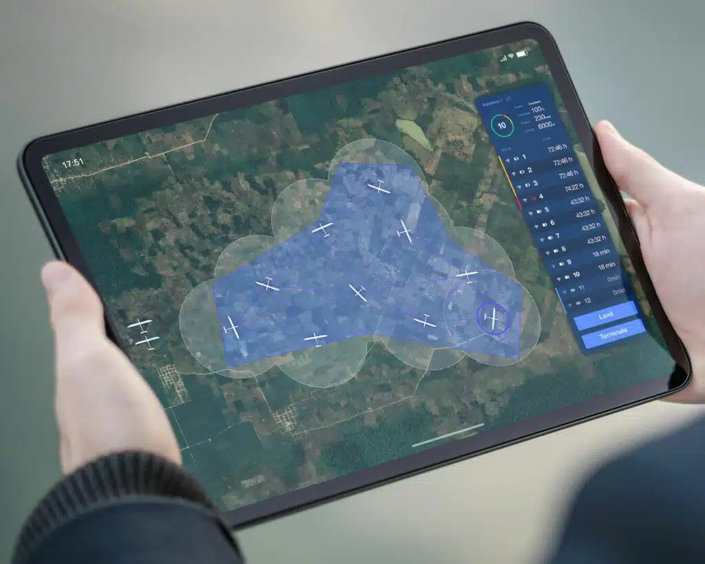 A single operator can operate a swarm of K1000ULE unmanned platforms through a simple user interface.
