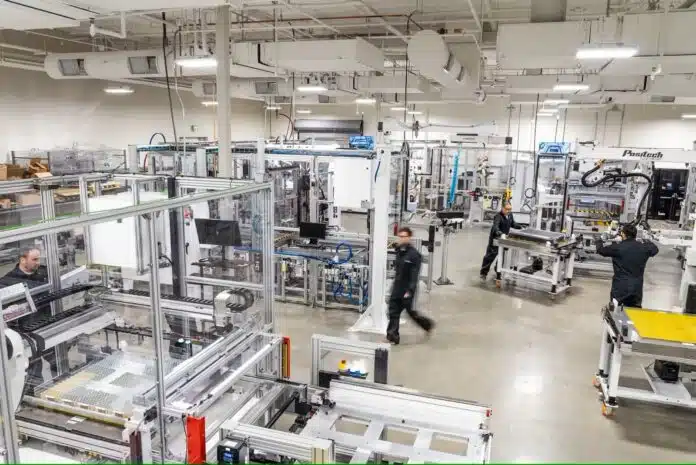 Archer’s recently completed high-volume battery pack manufacturing line in San Jose, CA.