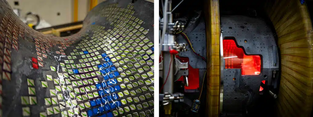At left: Some of the permanent magnets that make MUSE’s innovative concept possible. At right: A close-up of MUSE's 3D-printed shell.