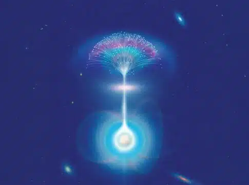 neutron star emitting a radio beam