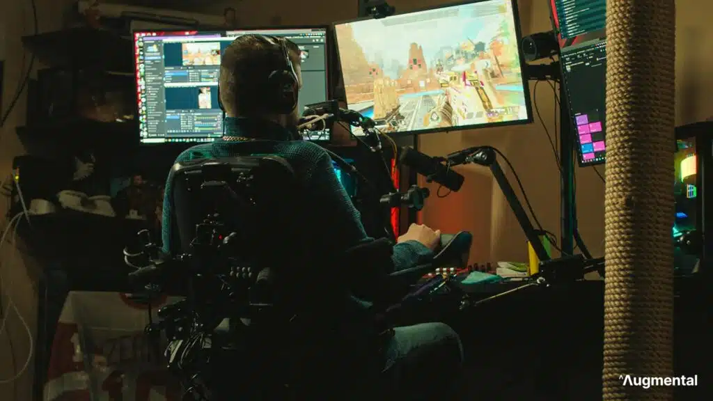Player using MouthPad
