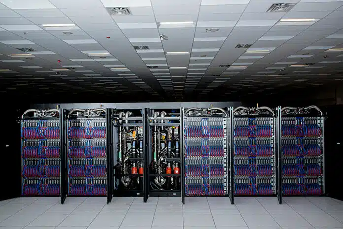 The Venado supercomputer during installation at Los Alamos National Laboratory.